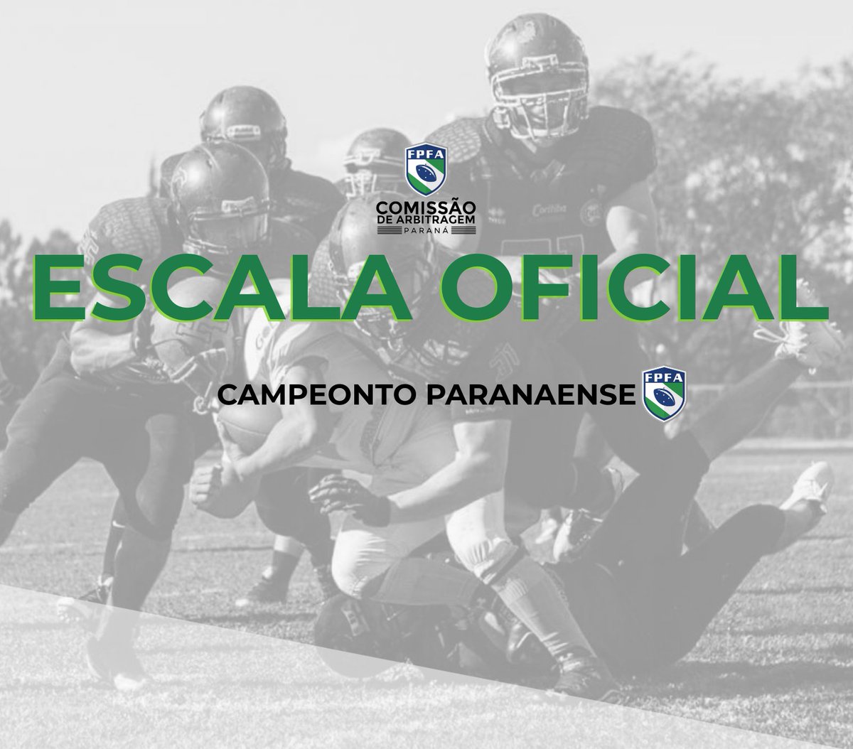 ComArbitragem's tweet photo. ✅ Escala 002.2020
🏈 #SMIndians vs @FbRedFeet
🏆 Paranaense
📆 29/02
🕒 14:30h
⚪ R- Carlos Alves
⚫ U- Mateus Bressiani
⚫ H- Diego Garcia
⚫ L- Deverson Pomerenk
⚫ F- Clóvis Weber
⚫ S- Evandro Grando
⚫ B- Natiele Minusculi
#FPFA #CBFA
#FAPR #FABR
#RefereeBrasil https://t.co/1w3z4msEO4