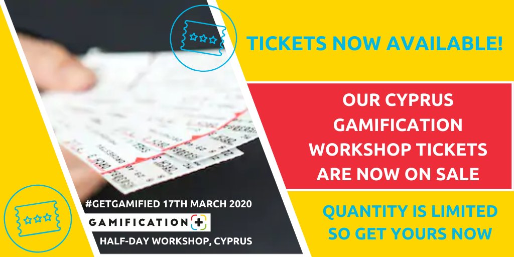 GAMIFICATION+🎮 on Twitter "GET YOUR TICKETS NOW 🎟️ Our workshop takes