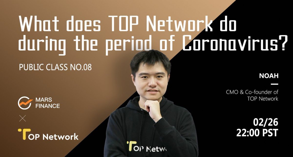 topnetwork_top's tweet image. Noah Wang, CMO of #TOPNetwork, had an AMA with Mars Finance today, sharing what TOP Network have been done under the #coronavirus situation.🧐

#blockchain #mainnet #technology