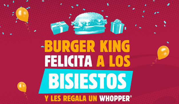 mkdirecto's tweet photo. Burger King regala un Whopper a todos los que cumplen años el 29 de febrero https://t.co/4CCrCTFrjy https://t.co/2qOzRM7OSd