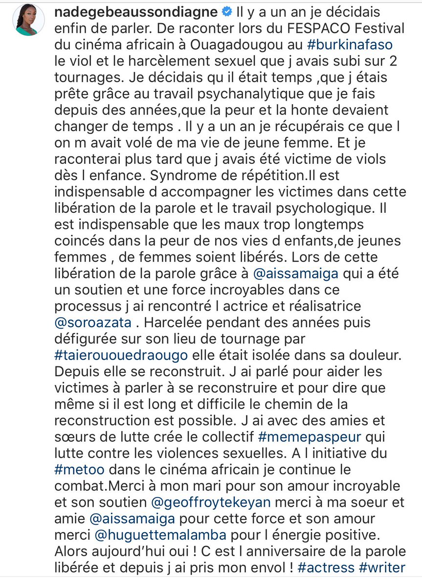 NBeausson's tweet image. ⁦@memoiretrauma⁩ ⁦@AzataSoro⁩ ⁦@AissaMaiga⁩ #metoo #memepaspeur #resilience #paroleliberee #survivor #stopviolenceagainstwoman #stoppedocriminals #1yearago