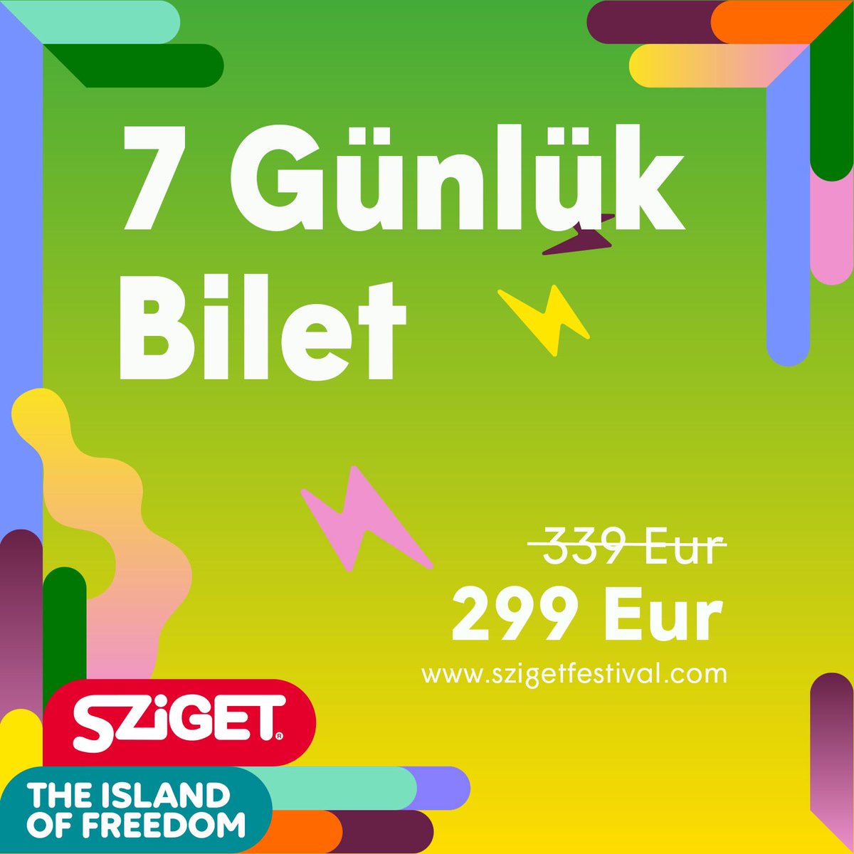 szigetturkiye's tweet photo. #Sziget sadece müzik değil, eşsiz bir deneyim! Unutulmaz maceralar #ÖzgürlükAdası’nda sizleri bekliyor! 7 Günlük biletinizi 3 Mart’a kadar indirimli fiyatıyla satın alabilirsiniz!❤️
Ayrıca 3 ve 5 Günlük bilet seçenekleri için👉 https://t.co/i42AdRGXQS
#Szigetturkiye https://t.co/UtEfucSyWP
