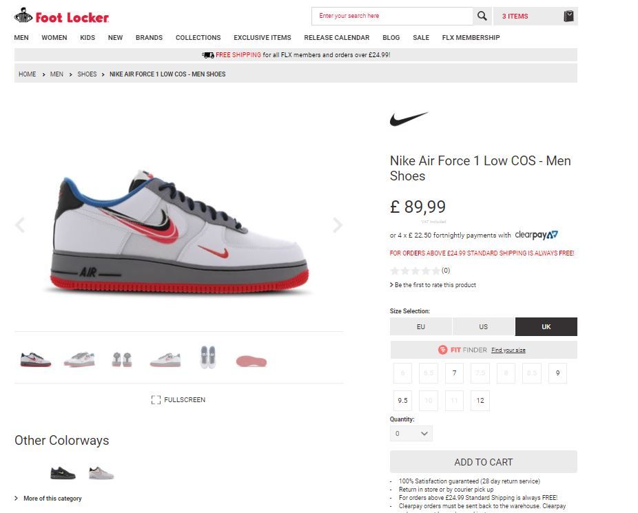 nike air force one cos