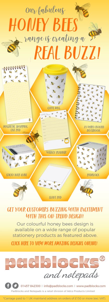 padblocks's tweet image. 🐝🌻🐝🌻Look forward to Spring with our Honey Bees range 🐝🌻🐝🌻