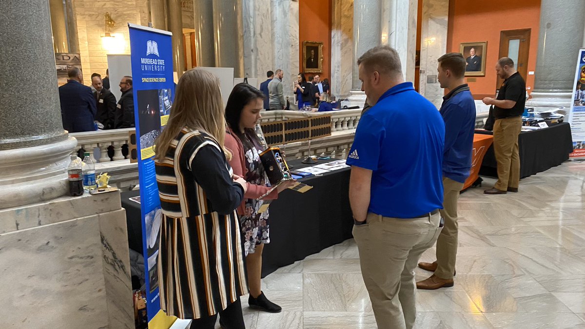 kymanufacturing's tweet photo. Amazing things happening at @moreheadstate’s Space Science Center. Thanks for sharing your innovation at Kentucky #Aviation and #Aerospace Day at the Capitol! #kyga20 #kymfg #kymanufacturing @KyAviation https://t.co/Zoq3yIzPX1