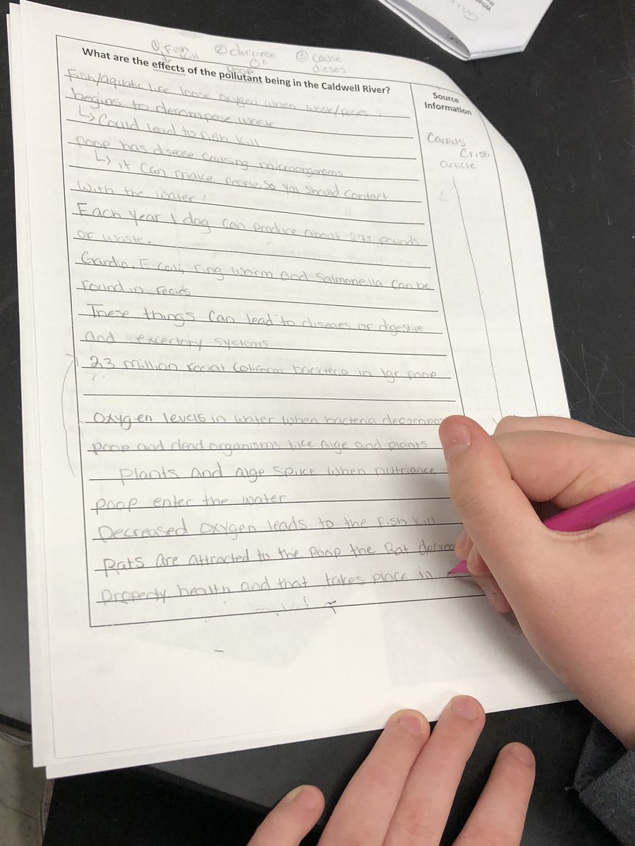 RRichardson001's tweet photo. Researching about dog poop! Gotta love the soil and water essay! #Thestjamesway https://t.co/es1M28i3z6