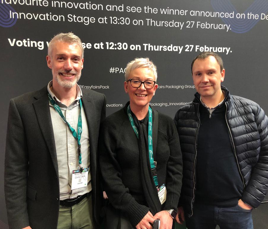 Mike, Sandra and Ian arrive at @EasyfairsPACK #NEC. Meeting up with key partners and gauging the consensus on sustainable investment. #PackagingInnovations #Sustainability #SustainablePackaging