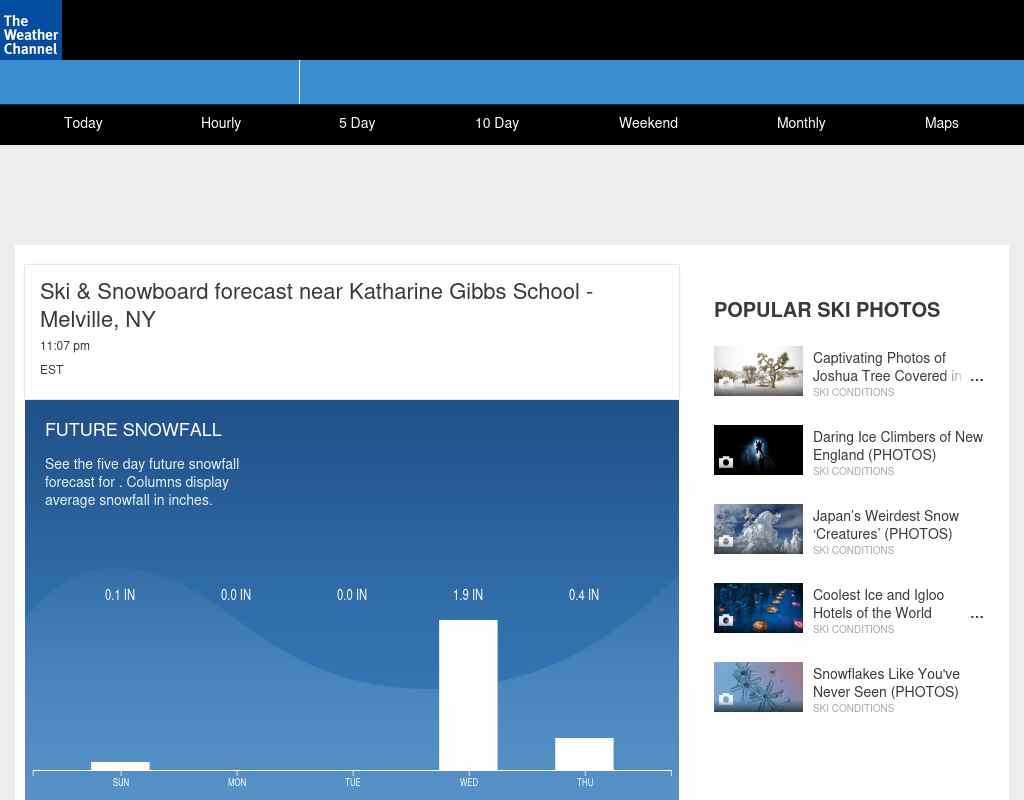 AlumniNETNews's tweet image. Ski &amp;amp; Snowboard forecast near Katharine Gibbs School - Melville, NY alumni.net/groups/news?gi…