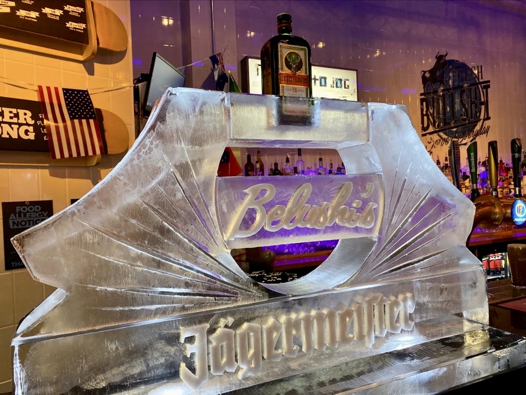 Jagermeister x Belushis = ☝️this creation 👀 

#funkyice #vodkaluge #jagericecold #party #belushis #icecarver #iceart #event #planner #corporate #logo #nationwidedelivery