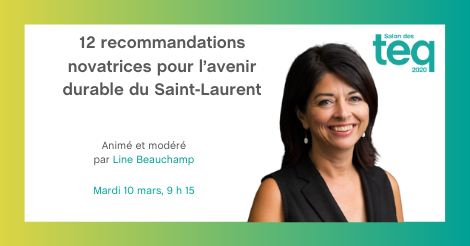 La très attendue plénière d’ouverture du #SalondesTEQ sera animée et modérée par @linebeauchamp63 . Au programme, le dévoilement en exclusivité des 12 recommandations novatrices pour l’avenir durable du Saint-Laurent #GLSLCollab
Pour y participer : bit.ly/2wSswxL