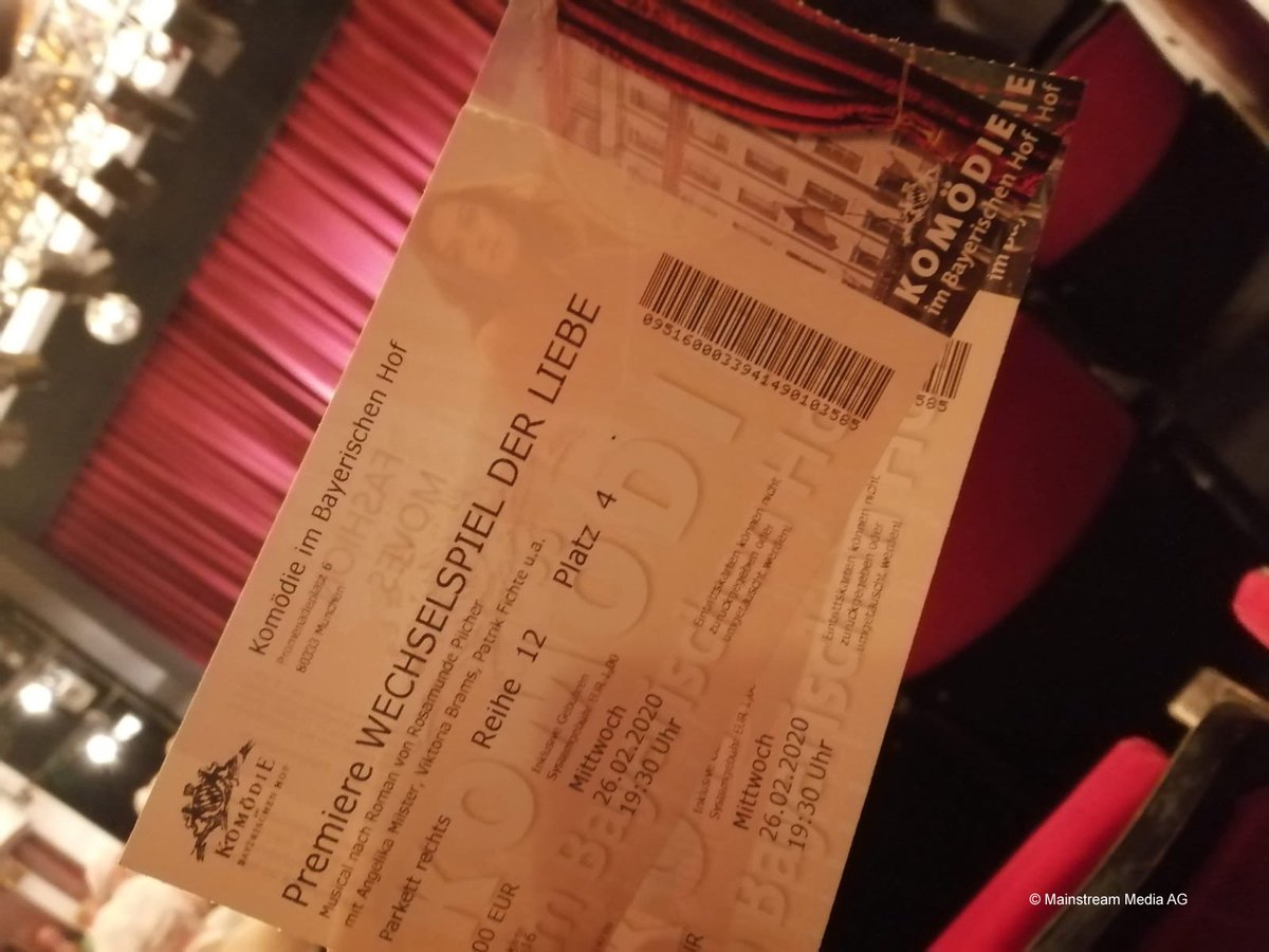 Vielen Dank #ffpnewmedia für die Einladung zur Premiere von "Wechselspiel der Liebe" in der Komödie Im Bayerischen Hof. Es war ein rundum gelungener Abend! #rosamundepilcher #fernsehenmitherz