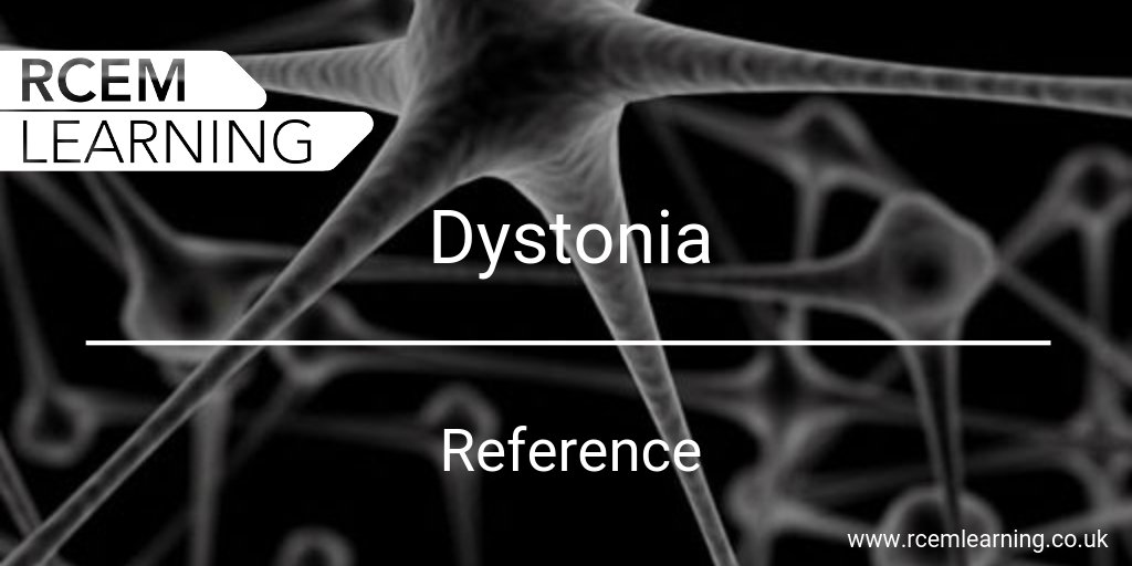 RCEMLearning's tweet photo. Risk factors for acute dystonia include family history, young age, male sex, previous history of drug induced dystonia and cocaine use.
#RCEMLearning Reference 👉 https://t.co/SgvkVLkJuq #FOAMed https://t.co/XT3MFFSsVv