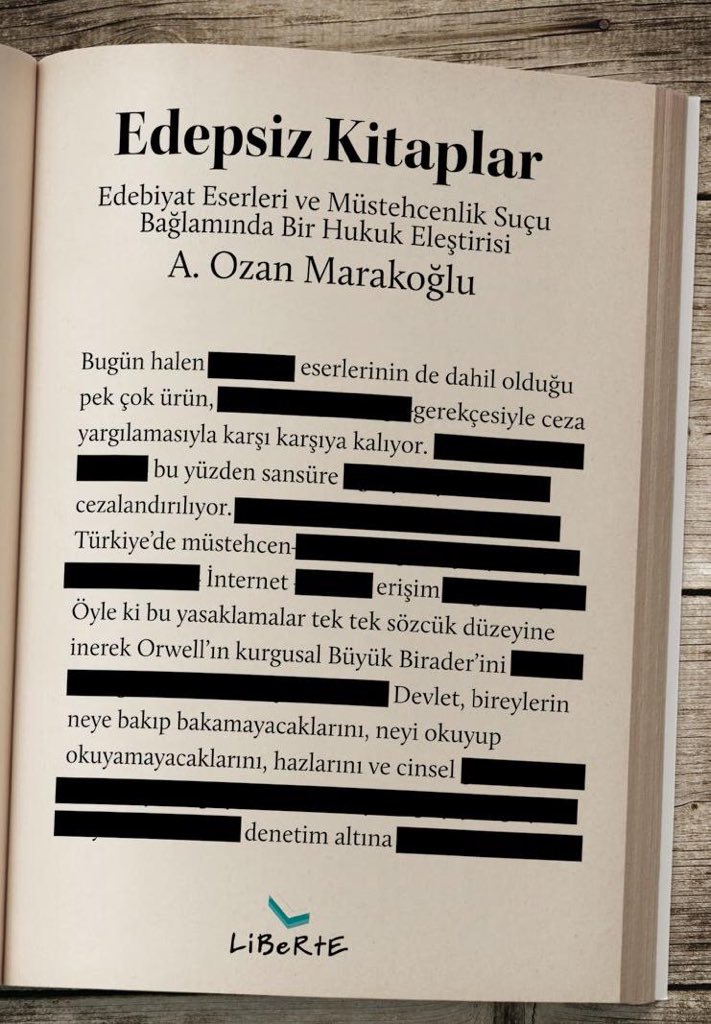 Sn. A.Ozan Marakoğlu’nun desteği ile ‘Edepsiz Kitaplar: Edebiyat Eserleri ve Müstehcenlik Suçu Bağlamında Bir Hukuk Eleştirisi’ kitabını bizi takip eden ve rt yapan 5 kişiye hediye ediyoruz⚖️🥳

Son katılım tarihi 11 Marttır.