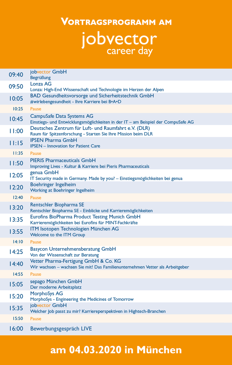 jobvectorDE's tweet photo. In nur wenigen Tagen geht es los - besucht uns auf dem jobvector career day in München und verpasst nicht die interessanten Karrierevorträge von Top-Arbeitgebern. Sichert euch noch jetzt ein kostenfreies Ticket!
https://t.co/VMlxIIXByE https://t.co/YmqEVXP9HN