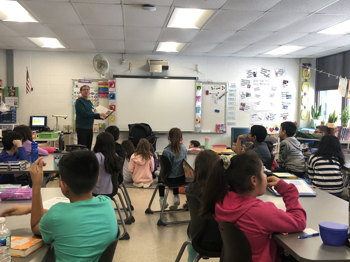 EuclidACE's tweet photo. Our class was so happy to have had RTSD26 School Board President, Mr. Fiarito read to us for share a book day! #readaloud  #euclidexplores #RTSD26 https://t.co/04nMZdEoIp