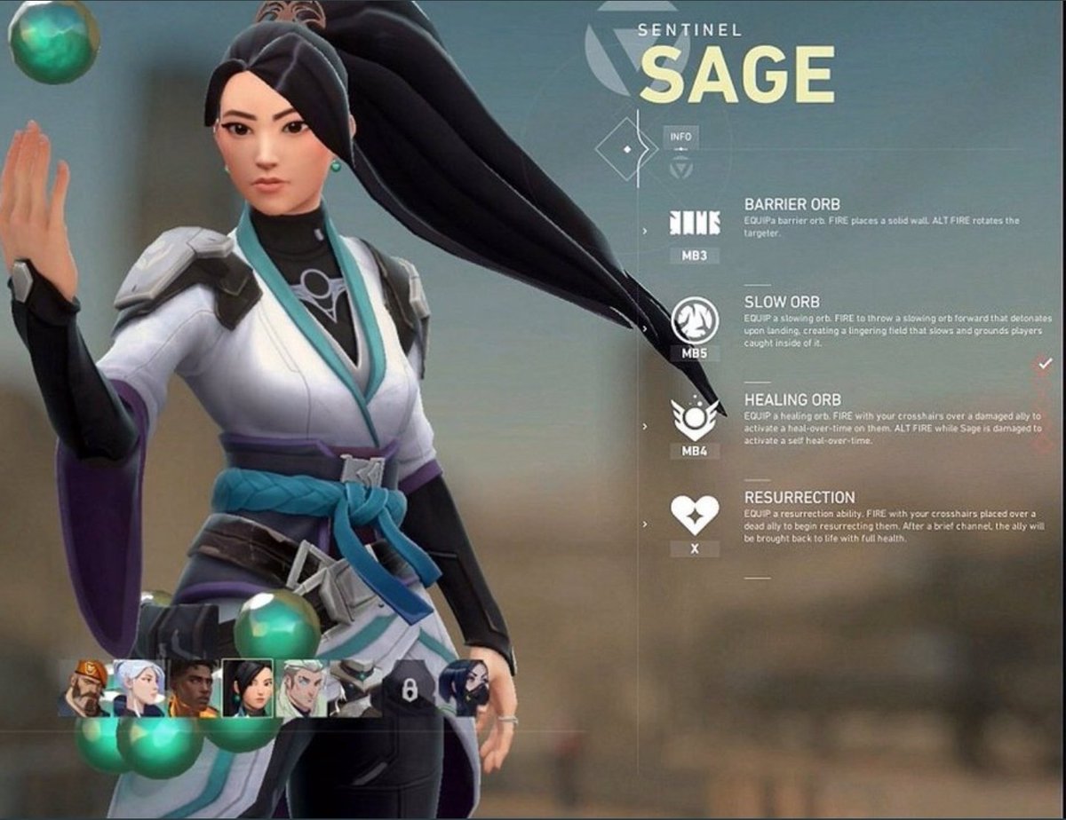 ValorantLeak's tweet photo. A potential Character named "Sentinel Sage" And her abilities.
#ProjectA #Valorant https://t.co/cyaNf2OzXZ