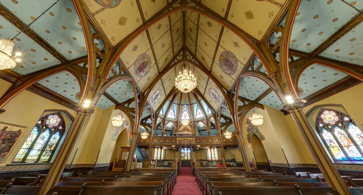 the good kind of chunk on show in this Upjohn church in the same town (this is app Springfield, the big industrial town in the interior of the state, very different from the colonial coast) - now, incongruously, a Greek Orthodox cathedral