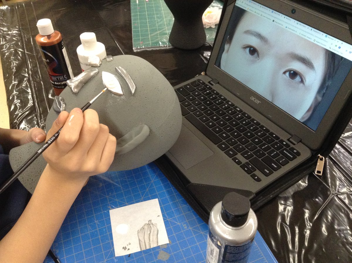 EHMS_Art's tweet photo. The eyes have it in what will soon be a futuristic portrayal of the world. #EHMSDLDay #EaglesSpreadKindness #EHDLDay #WeAreEH https://t.co/z4XlBMOiN1