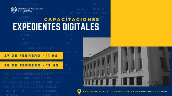 CAPACITACIONES EXPEDIENTES DIGITALES | Debido a la gran cantidad de colegas interesados, el día de mañana, viernes 28 de febrero a las 13 hs. se realizará un nuevo encuentro. Además, se establecerán nuevas fechas de capacitaciones.
