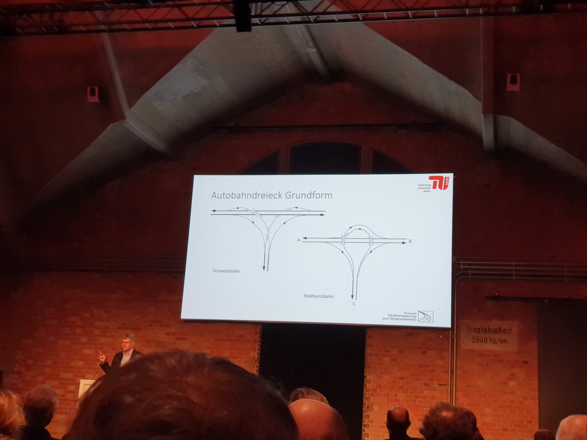 Referent schwärmt von Deutscher Einheitsautobahn , Einheitlichkeit <a href="/degesberlin/">DEGES Berlin</a> <a href="/adfunkturm/">Umbau Dreieck Funkturm - Nicht über unsere Köpfe!</a> alle Ausfahrten sollen gleich lang sein in  Deutschland aber dann zeigt er 2 Ausfahrtenlängen 250 m für Fern, 150 m für Stadtautobahn