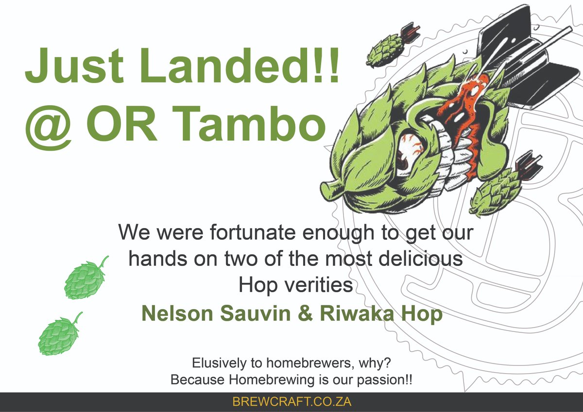 Get your hands on these delicious new hops!!🍺😁
Exclusively for homebrewers, why?
Because homebrewing is our passion!!!🍺🍻😆