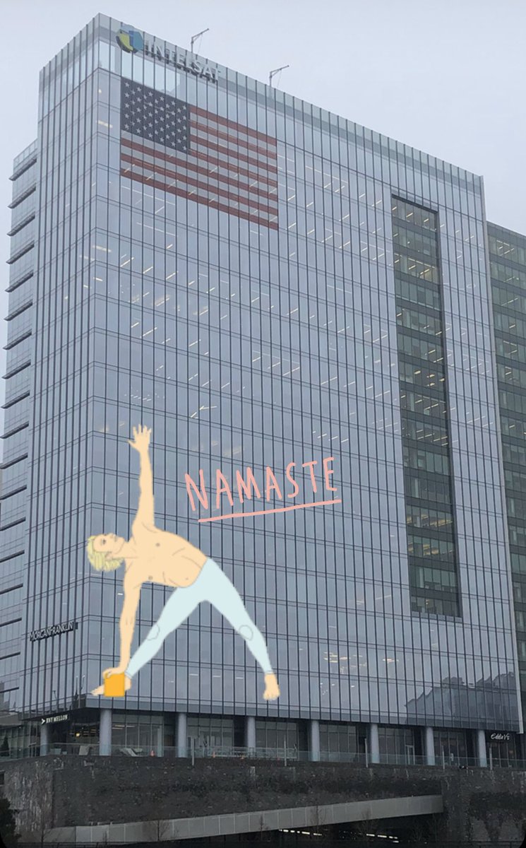 kelly_tobin's tweet photo. Happy Thursday it’s #yoga day with #teamintelsat at #Intelsat 🙇‍♀️🤸‍♂️💕have a great day everyone! https://t.co/qoe2wwXyVP