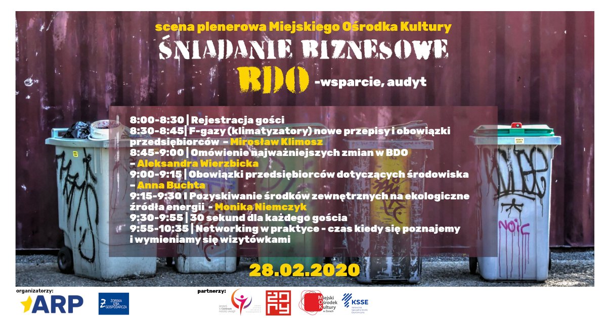 ARP_zory's tweet photo. Już jutro kolejne śniadanie biznesowe. Tym razem temat to BDO - gospodarka odpadami. 

Zapraszamy do zapisów na: https://t.co/CwIJk9KTfD https://t.co/JiaKm3pkQo
