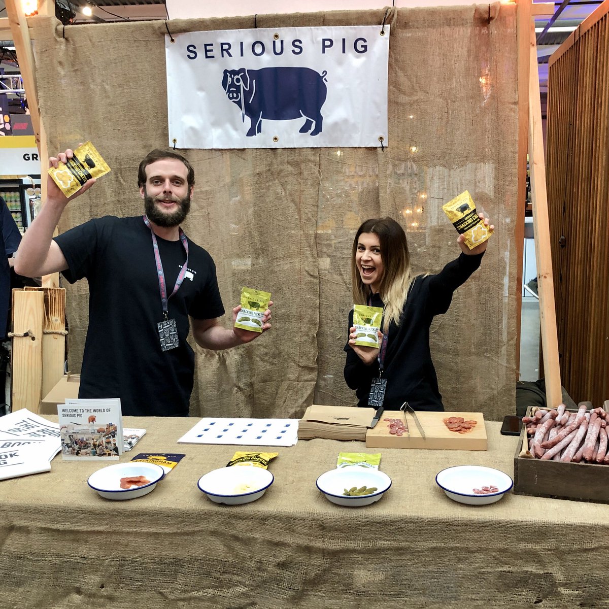 SeriousPig's tweet photo. We're here at @BrewLdn ready to provide some Serious Snacking! We may even try some of the innovating beers on offer. It would be rude not to...
We're here until Saturday, so if you are too, please pop by & say hello!
#craftbeer #craftsnacks #pubsnack #meatlovers #beerlover https://t.co/XnxDO10wFX