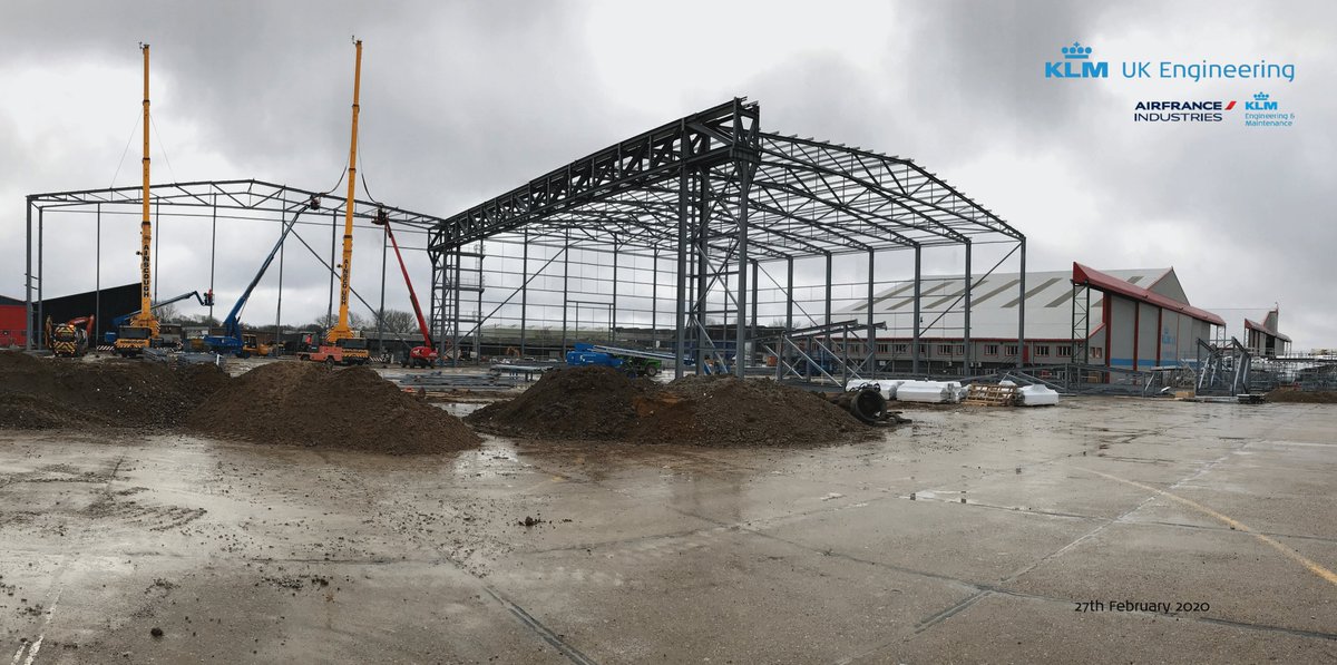 Our new two bay hangar is taking shape at our head office facility in Norwich!
#aviation #maintenance #Engineering #careers #airlines #AvGeek