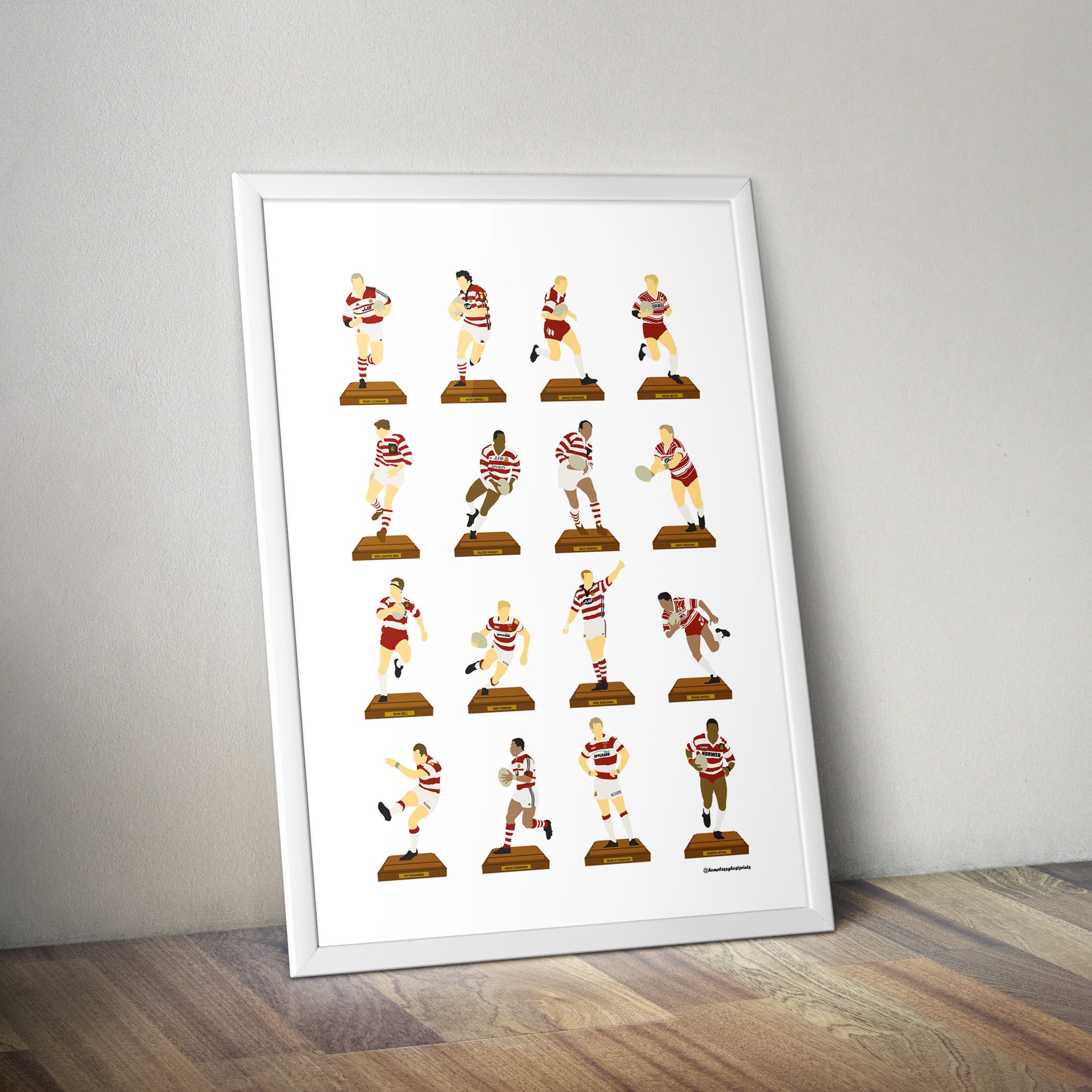 Happy Birthday to Wigan Warriors legend Pat Richards. He features on our legends print   