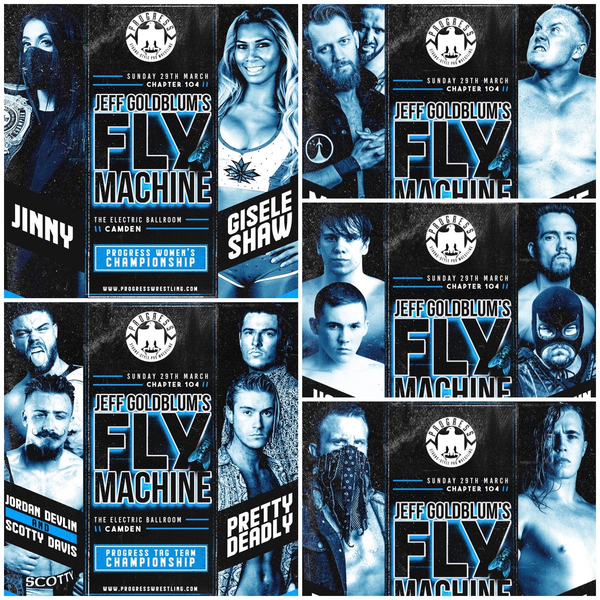 ThisIs_Progress's tweet photo. #Chapter104
TITLE: Jinny vs Shaw
TITLE: Devlin/Davis vs Pretty Deadly
BANGER: Banks vs Fletcher
DEBUT: Young Guns vs Anti Fun Police
OPPORTUNITY: Munny vs Andrews
2 more matches TBA.
March 29, Camden
π« https://t.co/pxdo6Ri93f
#ThisIsPROGRESS #FlyMachine https://t.co/GKXLc2w4Q4