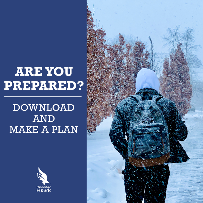 DisasterHawk's tweet image. February and a winter storm warning? Yes, heavy snow and high winds issued for Upstate New York. Download the Disaster Hawk App and make a winter snowstorm plan for FREE! Available on Apple and Android devices.