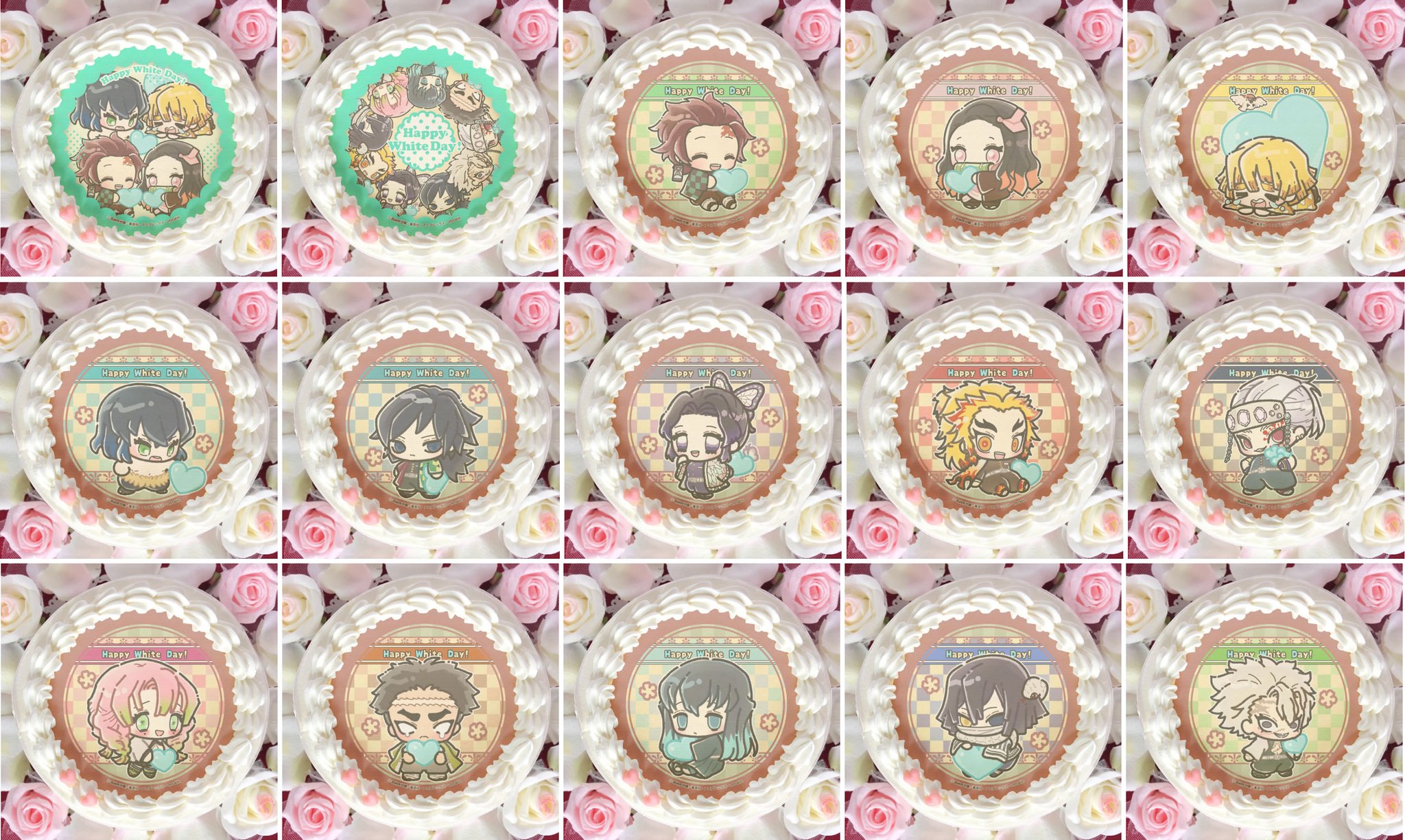 鬼滅の刃 プリロール バレンタイン ケーキ 2020 限定 缶バッジ 時透無