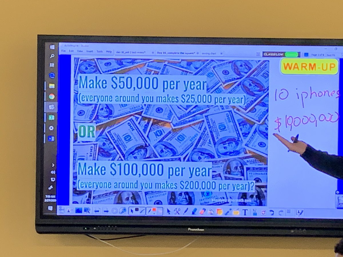 MrsLeslieByrd's tweet image. Mr Qian used this “would you rather”to engage students in verbal discourse. Algebra students who rarely participate out loud wanted to voice their opinion and tell why. #makemathrelevant