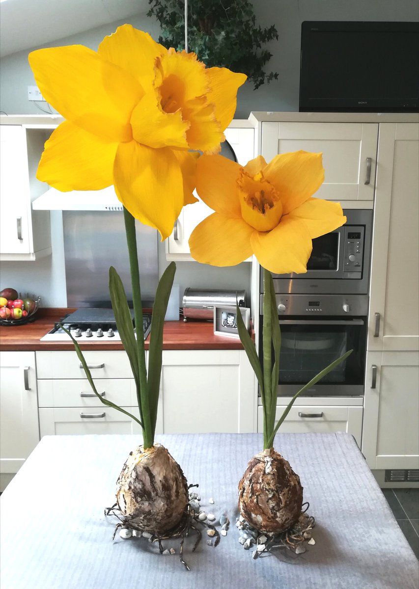 My Tribute to Wales and At David's Day.  #StDavidsDay #Welsh #Daffodils #paperflowers #Spring