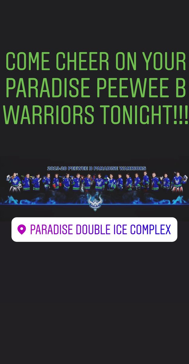 Come cheer us on tonight in Game 3 of the Warriors VS Eagles showdown at 7:00pm!!
Bring the fam, all your friends and their friends! Let's get this done! 👍🏒🤛
@eaglespeeweeb 
@PmhaWarriors 
<a href="/customedgenl/">Custom Edge Pro Shop</a> 
<a href="/DJHLnews/">@djhlnews</a>