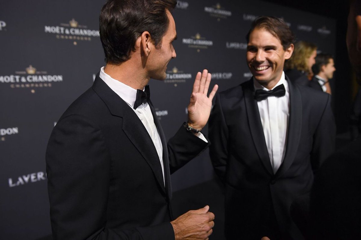 Yeah, our bond goes further back than the one I have with Novak or Andy. And for that reason I feel closest and most connected to Rafa.” - Roger Federer 
