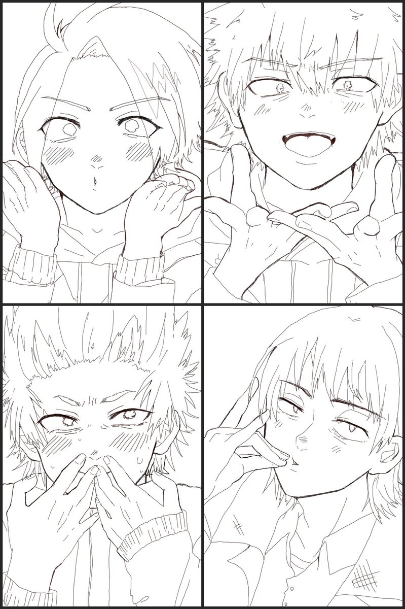 とりあえず線画だけ終えたから載せちゃう
ちゅっ派閥
爆ちゃんそれ多分ちゅーちゃうべー 