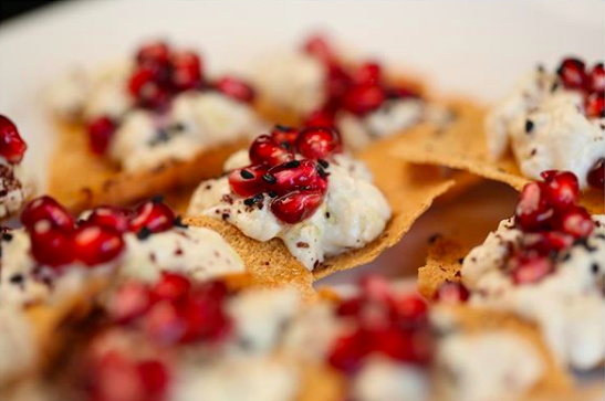 Moutabal on crisp bread, still going strong #corporatecatering #canapés