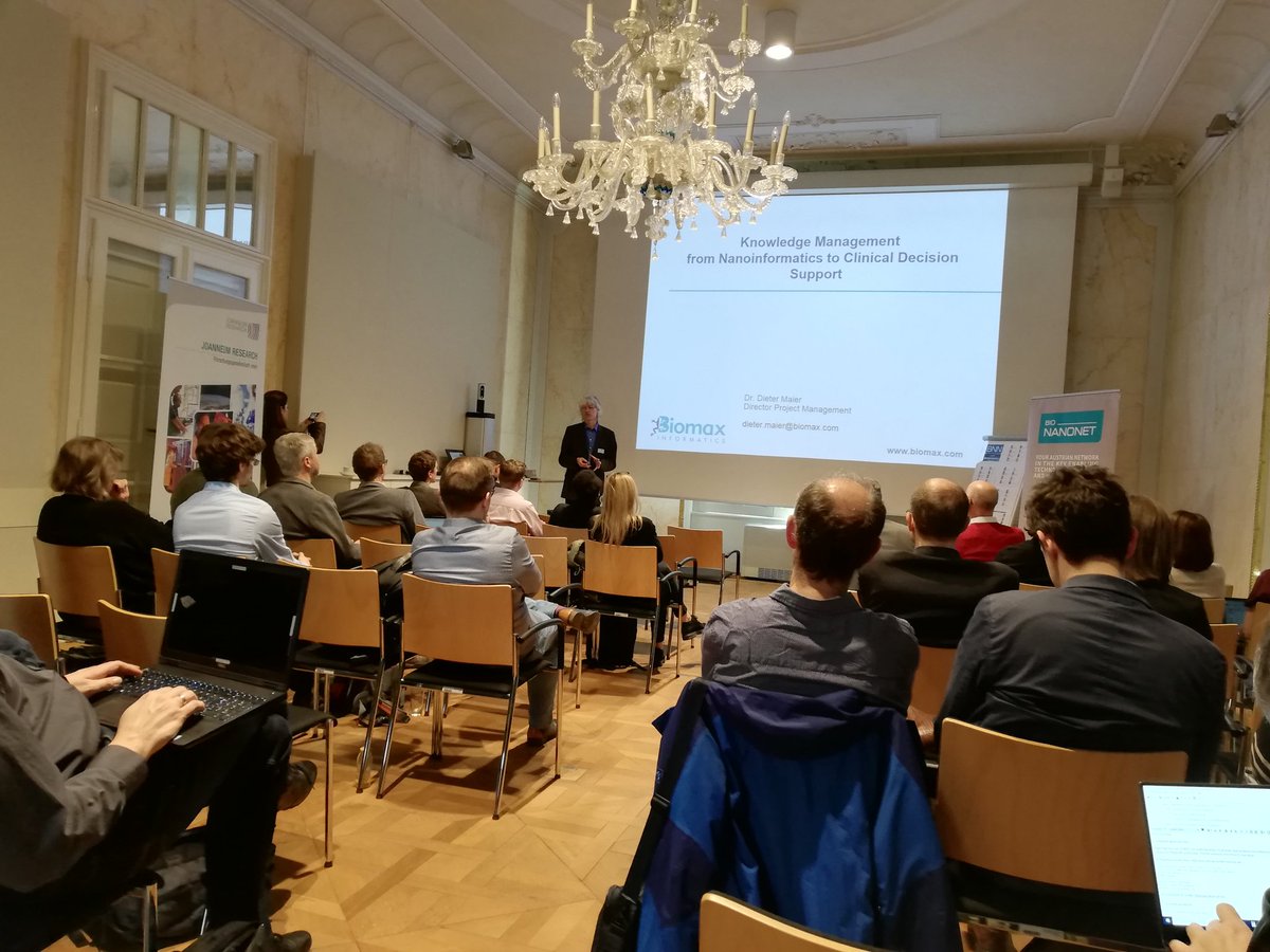 BeitaAlfaro's tweet image. Dieter Maier from #Biomax, presenting the importance of Knowledge Management at BNN event in @Graz
#H2020 #NanoSafetyCluster #NanoCommons #bionanonet
