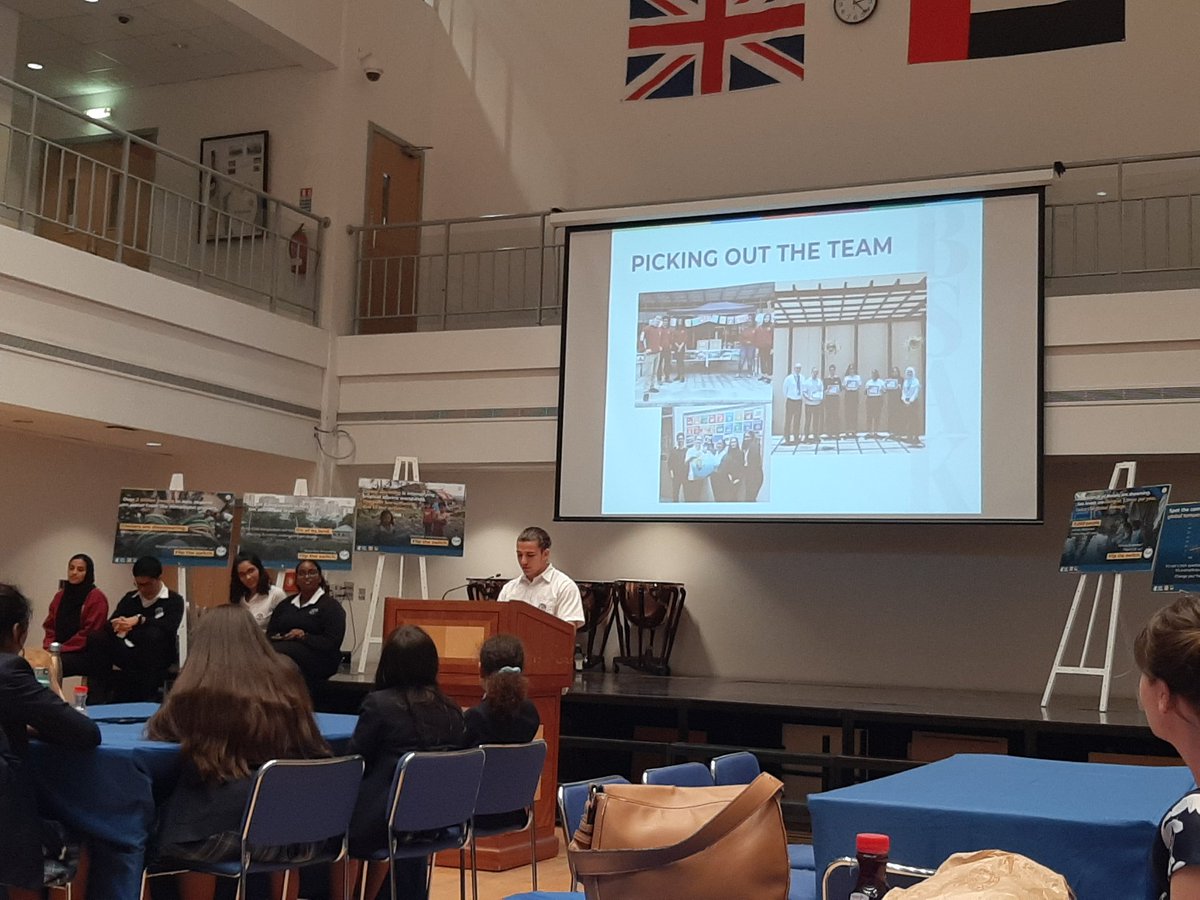 BSAKsecHead's tweet photo. @bsakgsl and Mrs N @BSAKgeography address students from @cranleighad @RISabudhabi @AYSAbuDhabi to launch the Inter Schools Competition to promote the #SustainableDevelopmentGoals #SDGs - exciting times ahead @BSAKAbuDhabi https://t.co/9jzESIFoZy