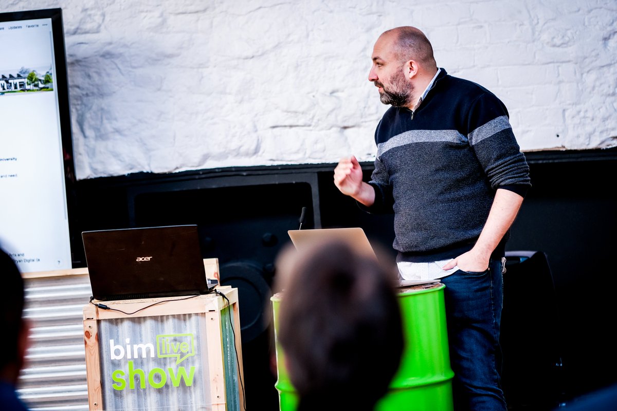 BIMShowLive's tweet photo. It's part 2 of the double-header talk from @liccle_em and @bondbryanBIM and they're giving the #BIMShowLive crowd a glimpse of how better information management will unleash the ability to truly drive #BIMForGood and how anyone can follow a similar approach! // #BSL2020 https://t.co/Fm2xGplLyg