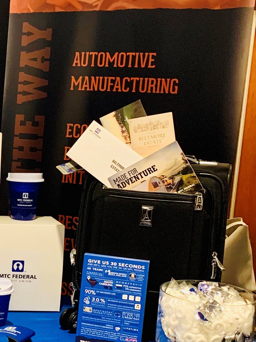 MTCFCU's tweet photo. If business is how you #RollFloatTravel to the #SCAutoSum20 enter to win a #TravelPro🛅 with Biltmore Package. Register here https://t.co/qN2XKhk9hG #Booth43 https://t.co/sGY4950P6u