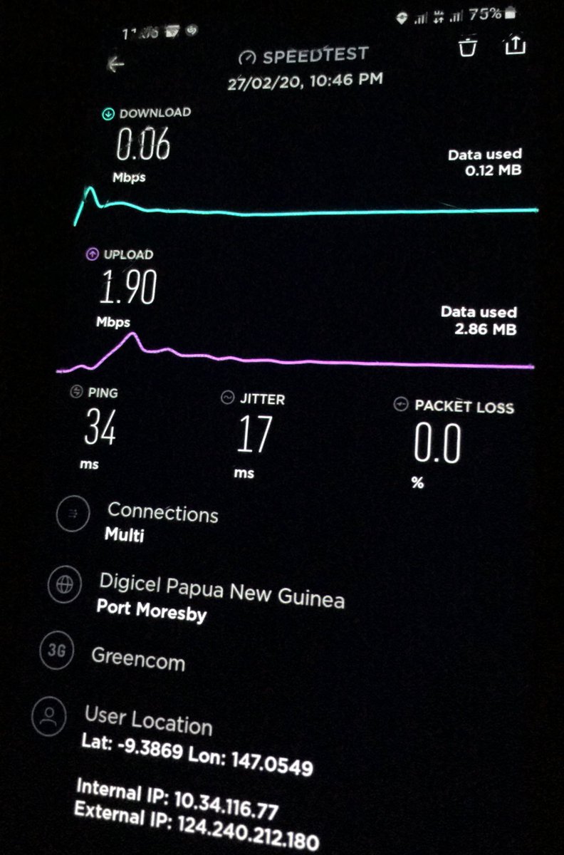 vanzilofficial's tweet photo. @PNGTelikom on my best days I get up to 1-3mb/s (still not proud) but this is just a joke now c’mon https://t.co/kuUdAnx0WE