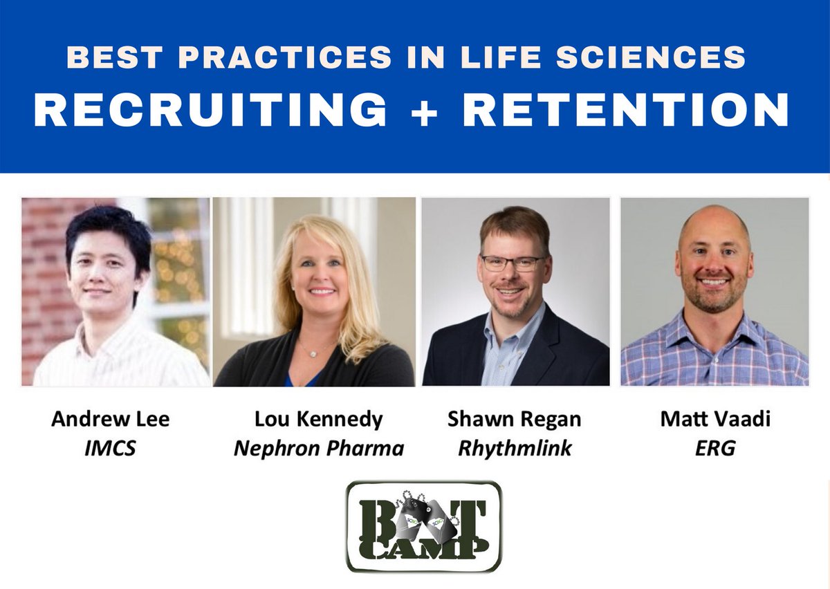 SCBiotech's tweet image. BOOT CAMP PANEL SPOTLIGHT 🔦: Best Practices in Life Sciences Recruiting and Retention ⁣
⁣
Find out from industry leaders how they are attracting, training and retaining the workforce they need to thrive! 
⁣
Register today at: ⁣scbio.org/events/scbio-l…
⁣
#SCBIOBootCamp2020