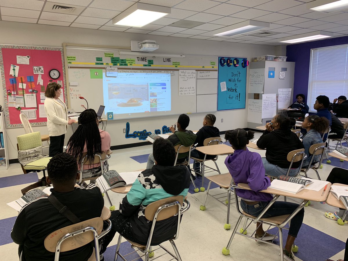 Our 6 grade students are learning about fisherman techniques during ELA! #amplifyecps #DLDay