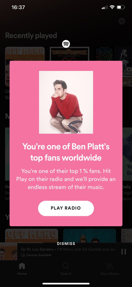 MarkMcCredie's tweet image. When this comes up on @emcarty27 Spotify account we share. I would say this is fair as his album is probably the soundtrack to my life... Thank you @BenSPLATT for the endless hours of beautiful music! #SingToMeInstead