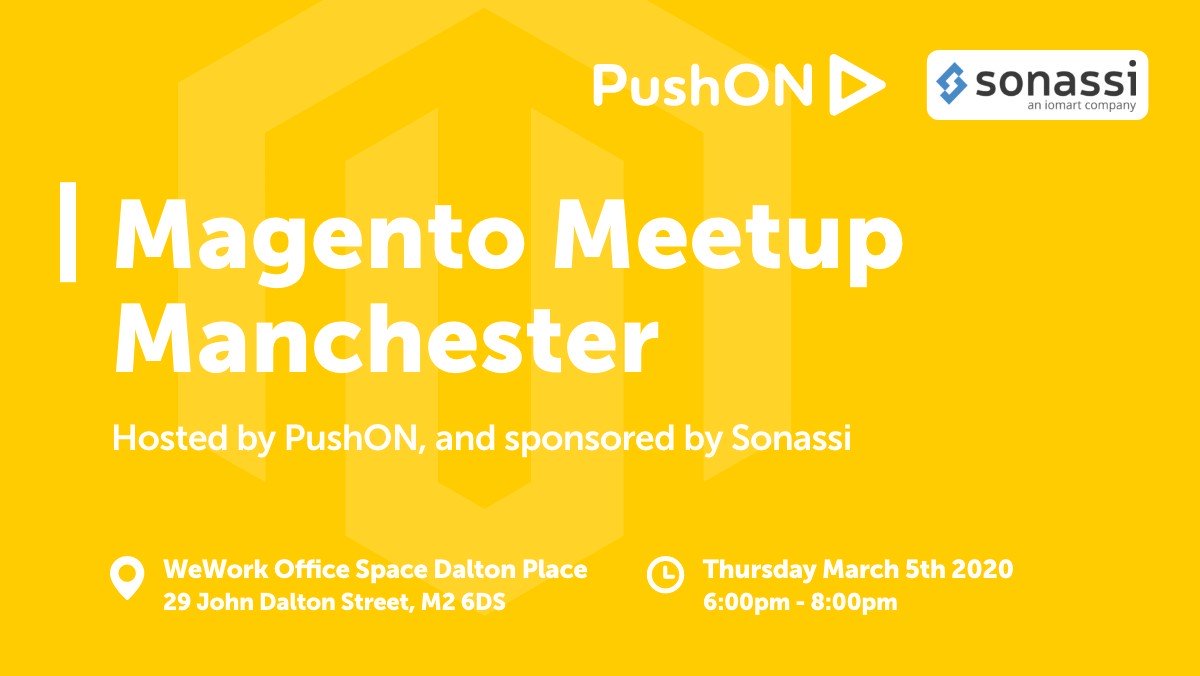 sonassi's tweet photo. We're sponsoring the next Magento Meetup in Manchester organised by @PushONltd at @WeWork Labs on Thursday 5th March at 6:30PM.

#RIP Magento 1. Pop along for some engaging talks, pizza, beer, wine and soft drinks.

https://t.co/NqG3HKRgFp

#MagentoMeetup #ecommerce https://t.co/DjSL0HLxBj