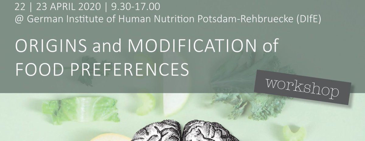 Anmelden: Tolle Speaker erwarten Euch im Workshop 'Origins and Modifications of #FoodPreferences' am 22. und 23. April 2020 am DIfE. ▶️ bit.ly/32HocNP
@DecisionPark @unipotsdam @HumboldtUni