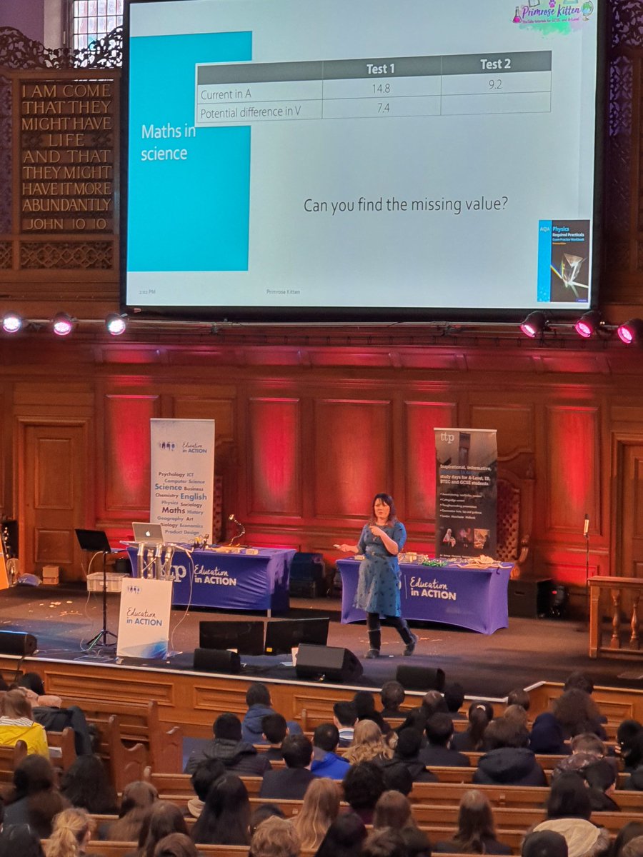 edu_in_action's tweet photo. Great to welcome back @primrose_kitten with an amazing guide to acing exams, complete with a very brave interactive element!#gcsescienceinaction https://t.co/z524sZUPHg